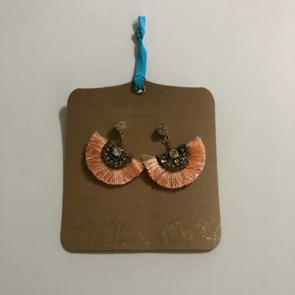Shiraleah Chicago jewelry - Anthropologie - Corinne Earrings in peach gold NEW